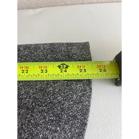 Garnet Hill Gray Wool and Silk Blend Skirt with Side Buckle Detail Size 12P - Picture 7 of 9